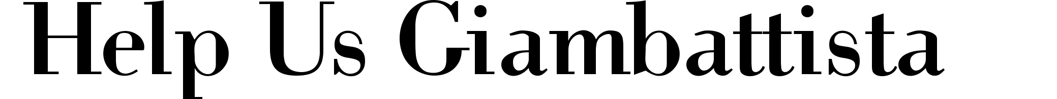 Help Us Giambattista