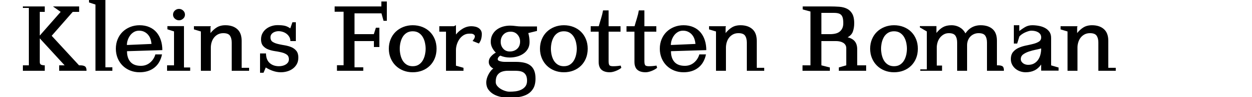 Kleins Forgotten Roman