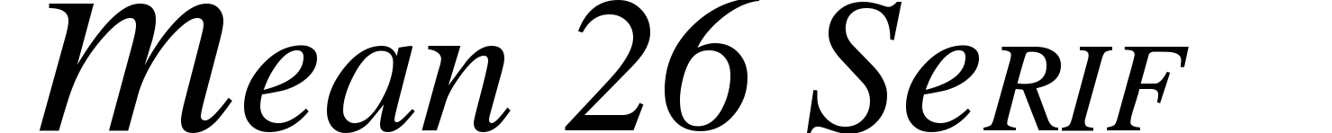 Mean 26 Serif