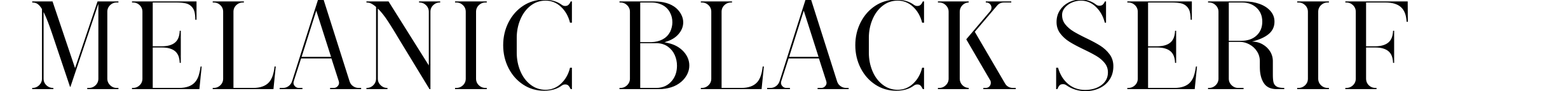 Melanic Black Serif