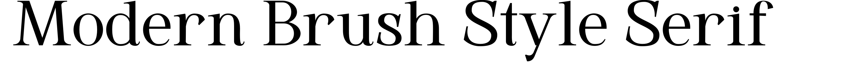 Modern Brush Style Serif