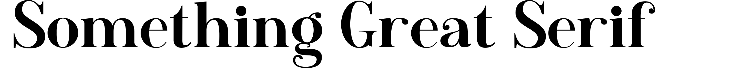 Something Great Serif