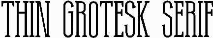 Thin Grotesk Serif