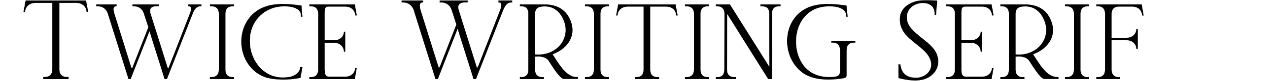Twice Writing Serif