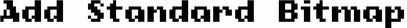 Add Standard Bitmap