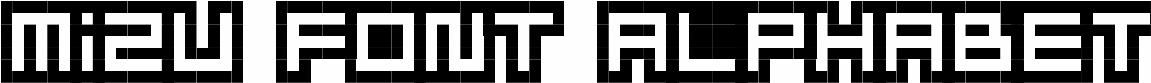Mizu Font Alphabet