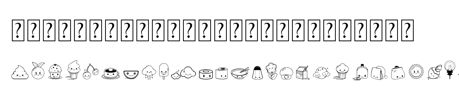Kawaii Food Font