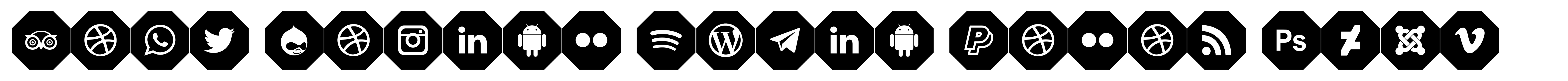 Font Social Media Color 2019