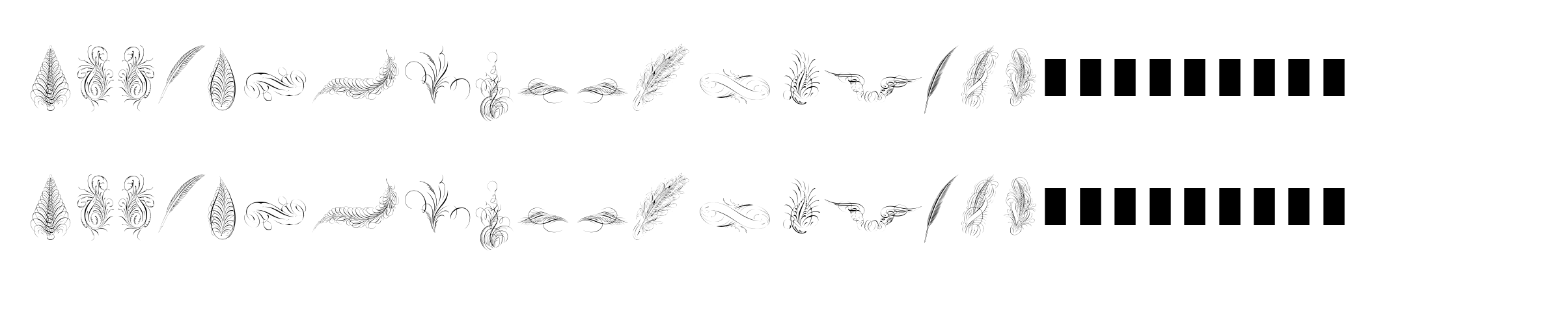 Penmanship Feathers