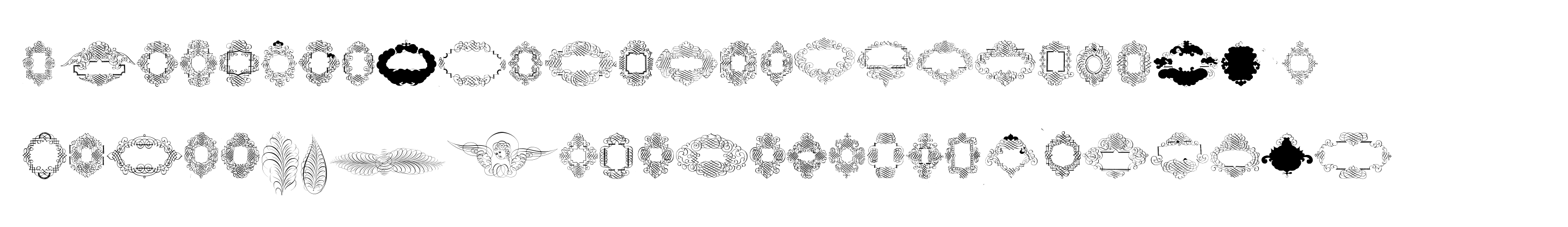 Rough Calligraphic Frames