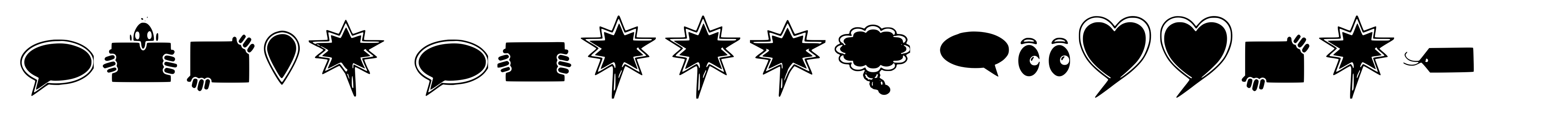 Solid Speech Bubbles