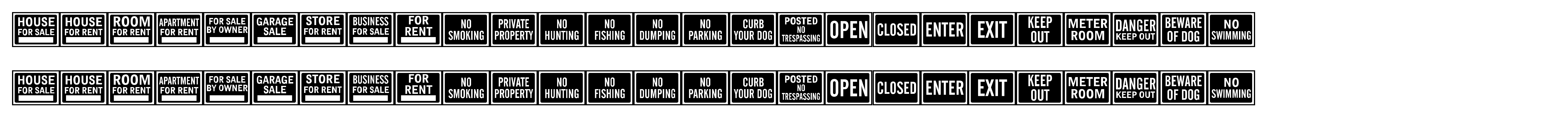All purpose signs 