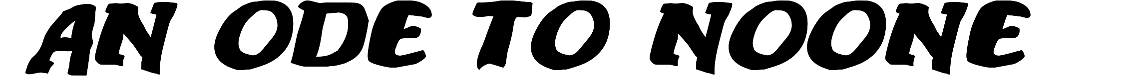 An ode to noone