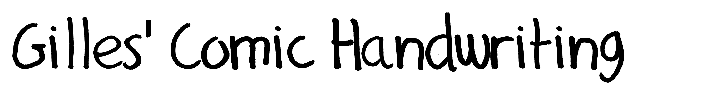 Gilles' Comic Handwriting