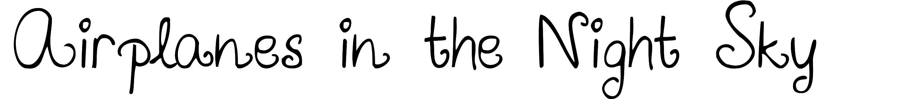 Airplanes in the Night Sky