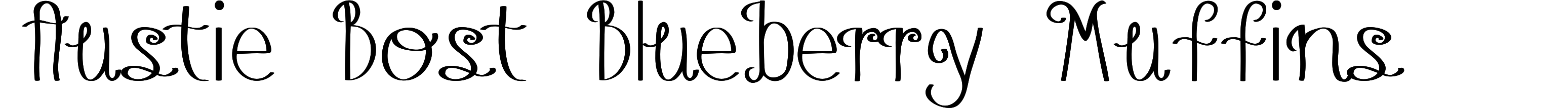 Austie Bost Blueberry Muffins