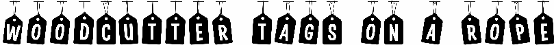 Woodcutter Tags on a Rope