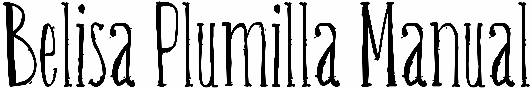 Belisa Plumilla Manual