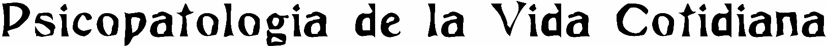 Psicopatologia de la Vida Cotidiana