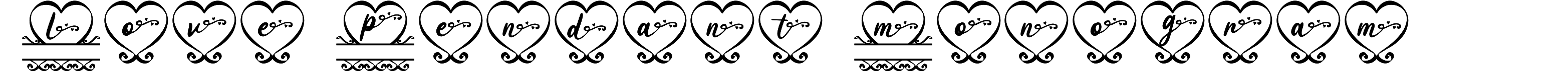 Love Pendant Monogram