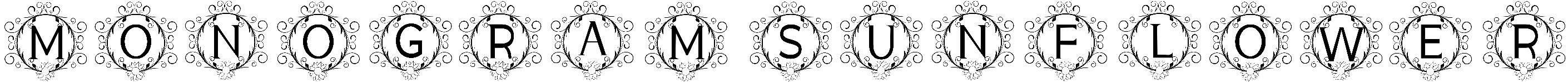 Monogram Sunflower