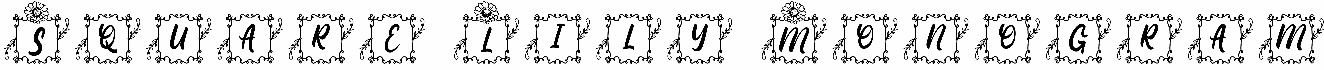 Square Lily Monogram