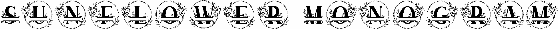 Sunflower Monogram