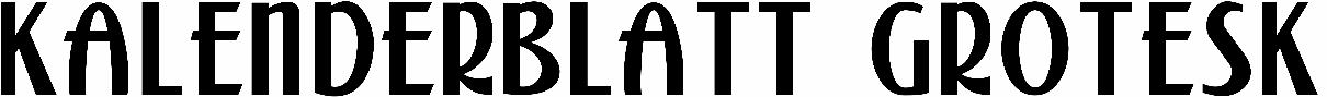 Kalenderblatt Grotesk
