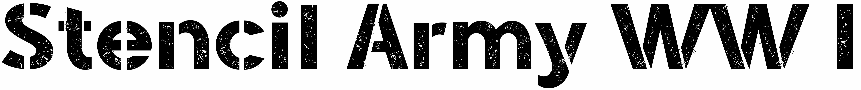 Stencil Army WW I