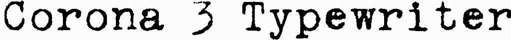 Corona 3 Typewriter