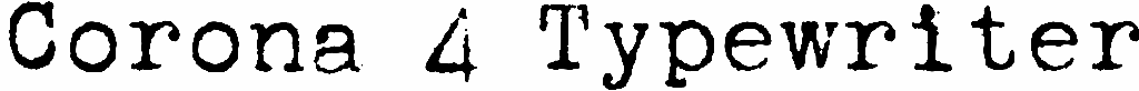 Corona 4 Typewriter