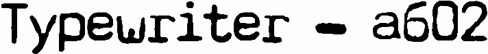 Typewriter - a602