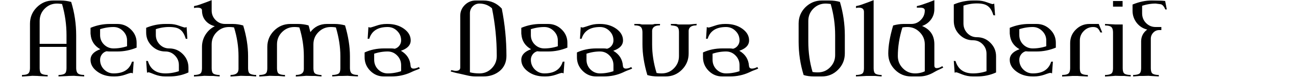 Aeshma Deava OldSerif
