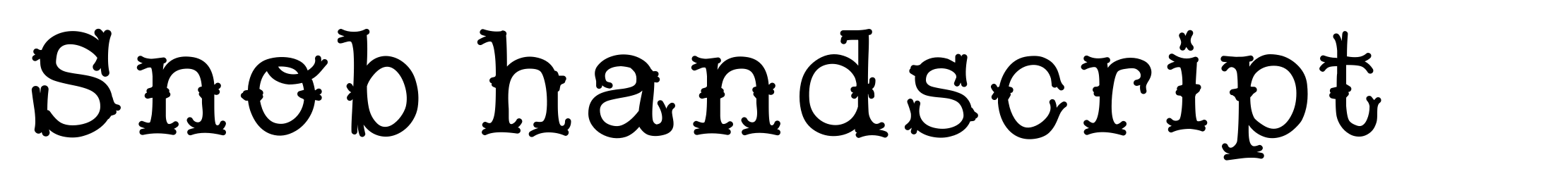 Snob handscript