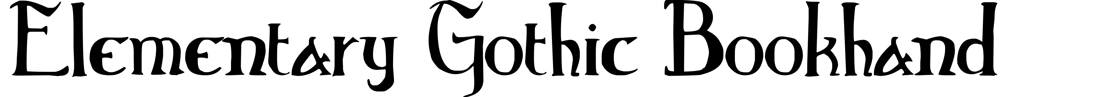 Elementary Gothic Bookhand