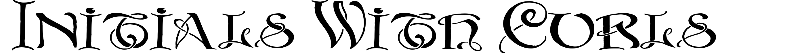 Initials With Curls