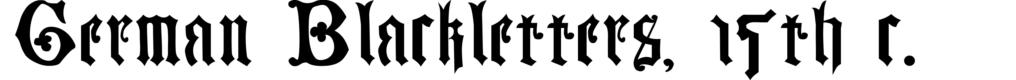 German Blackletters, 15th c.