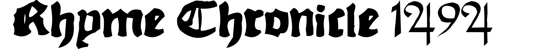 Rhyme Chronicle 1494