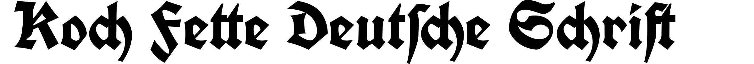 Koch Fette Deutsche Schrift