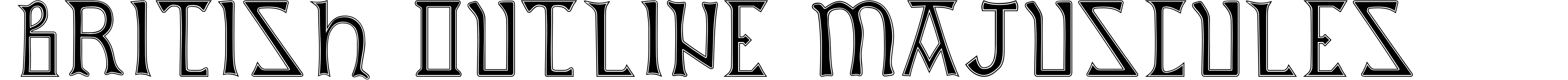 British Outline Majuscules