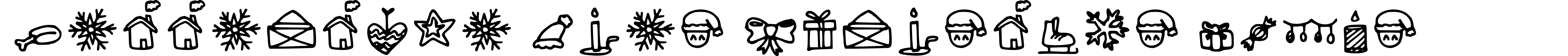Lettertype Mies Christmas Icons