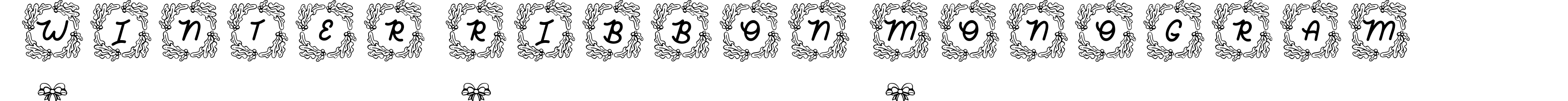 Winter Ribbon Monogram