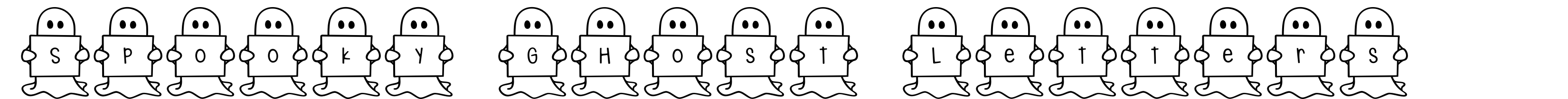 Spooky Ghost Letters