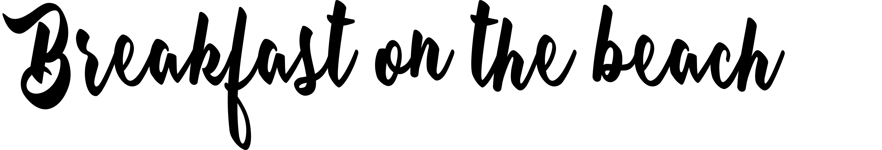 Breakfast on the beach