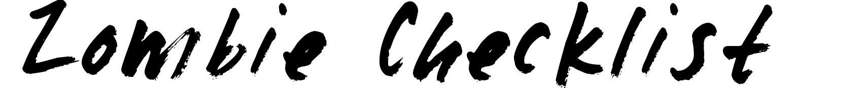 Zombie Checklist