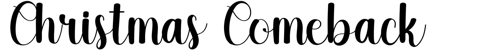 Christmas Comeback