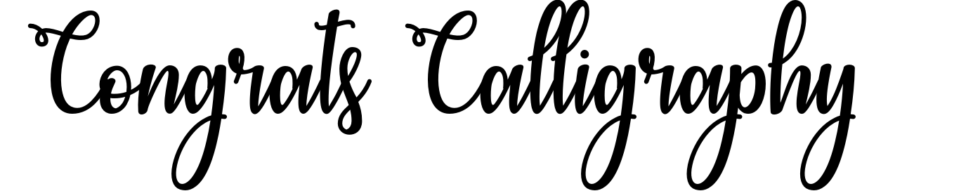 Congrats Calligraphy