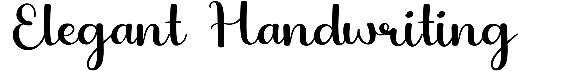 Elegant Handwriting