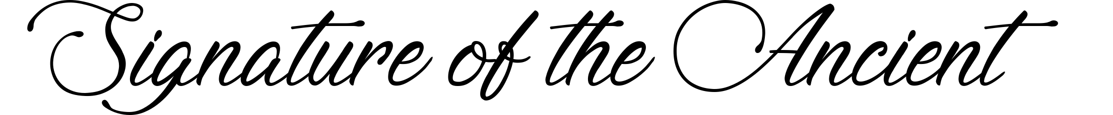 Signature of the Ancient