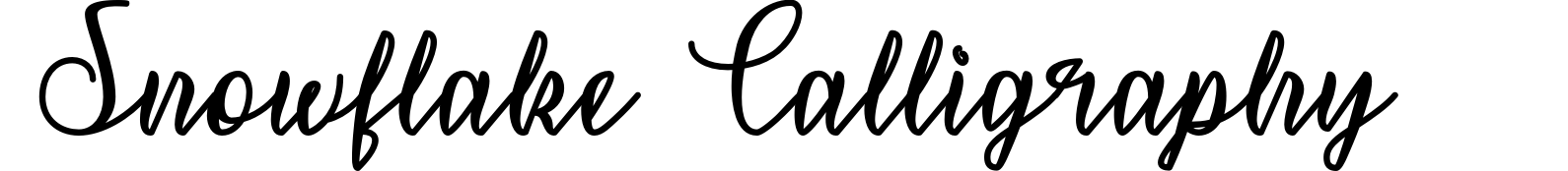 Snowflake Calligraphy